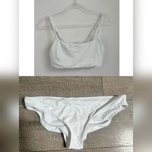 Athleta Scoop Bikini Top and Athleta Swim Clean White Bottom SET $120